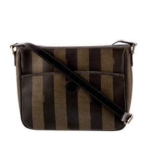 Fendi striped pequin pattern crossbody bag